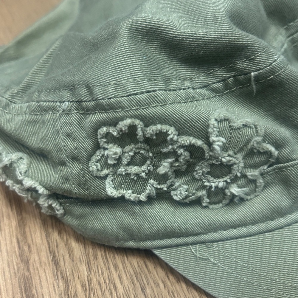 Olive Green Y2K Military Style Cadet Cap Women's Fashion Hat - Picture 2 of 6